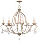 Chesterfield Chandelier, Antique Gold Leaf