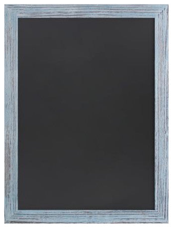 Canterbury Wall Mount Magnetic Chalkboard Sign Set- 18" x 24", Rustic Blue, 18" X 24"