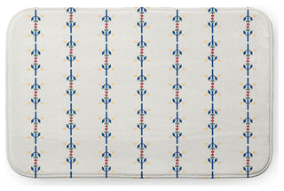 24" x 17" Jodhpur Stripe Bathmat, Dark Cobalt Blue