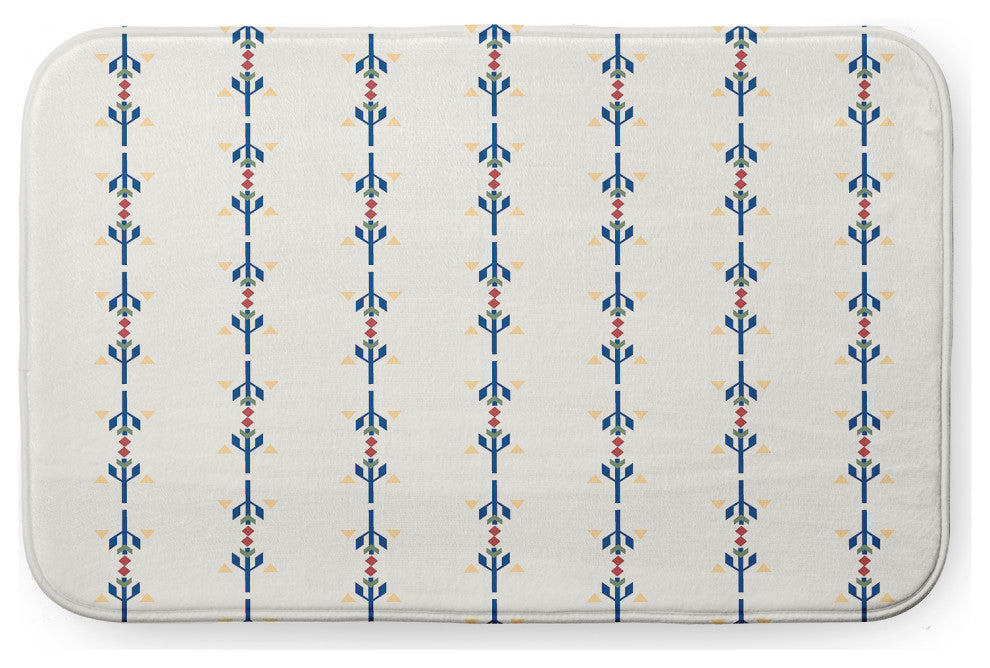 24" x 17" Jodhpur Stripe Bathmat, Dark Cobalt Blue