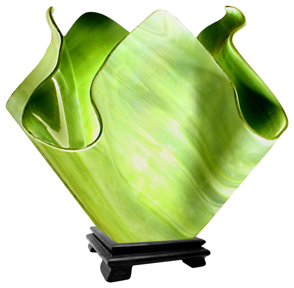 Jezebel Radiance Large Flame Vase Lamp, Grass Green