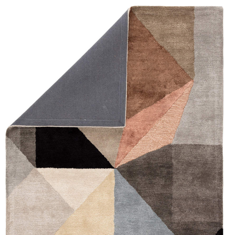 Jaipur Living Scalene Handmade Geometric Gray/ Blue Area Rug 10'X14'