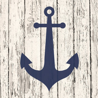 "Blue Anchor" Painting Print on Wrapped Canvas