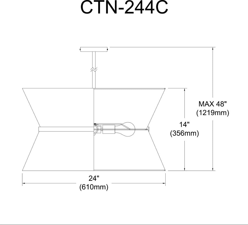 White Transitional Pendant With Matte Black Metal