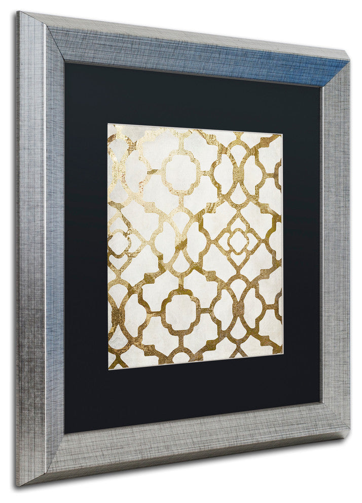 Color Bakery 'Moroccan Gold II', Silver Frame, Black Mat, 16x16