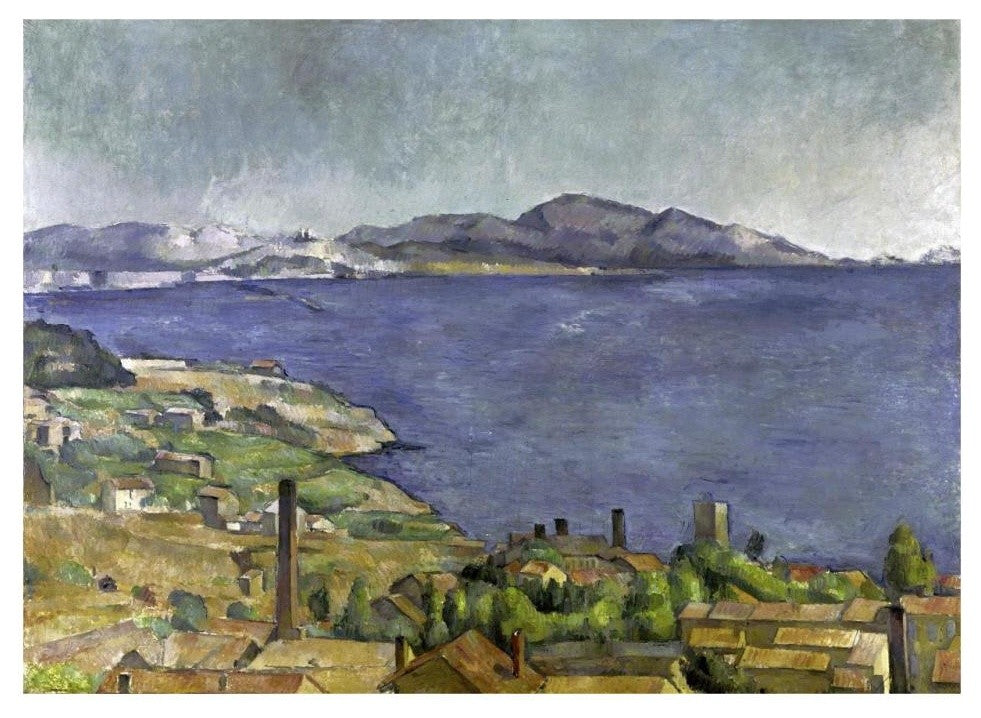 "The Gulf of Marseilles" Digital Paper Print by Paul Cezanne, 32"x24"