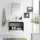 Fresca Vista 30" Black Wall Hung Modern Bathroom Vanity With Medicine Cabinet