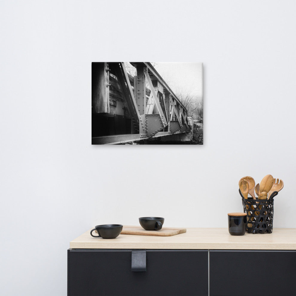 White Clay Creek Bridge Landscape Photo Canvas Wall Art Print, 18" X 24"