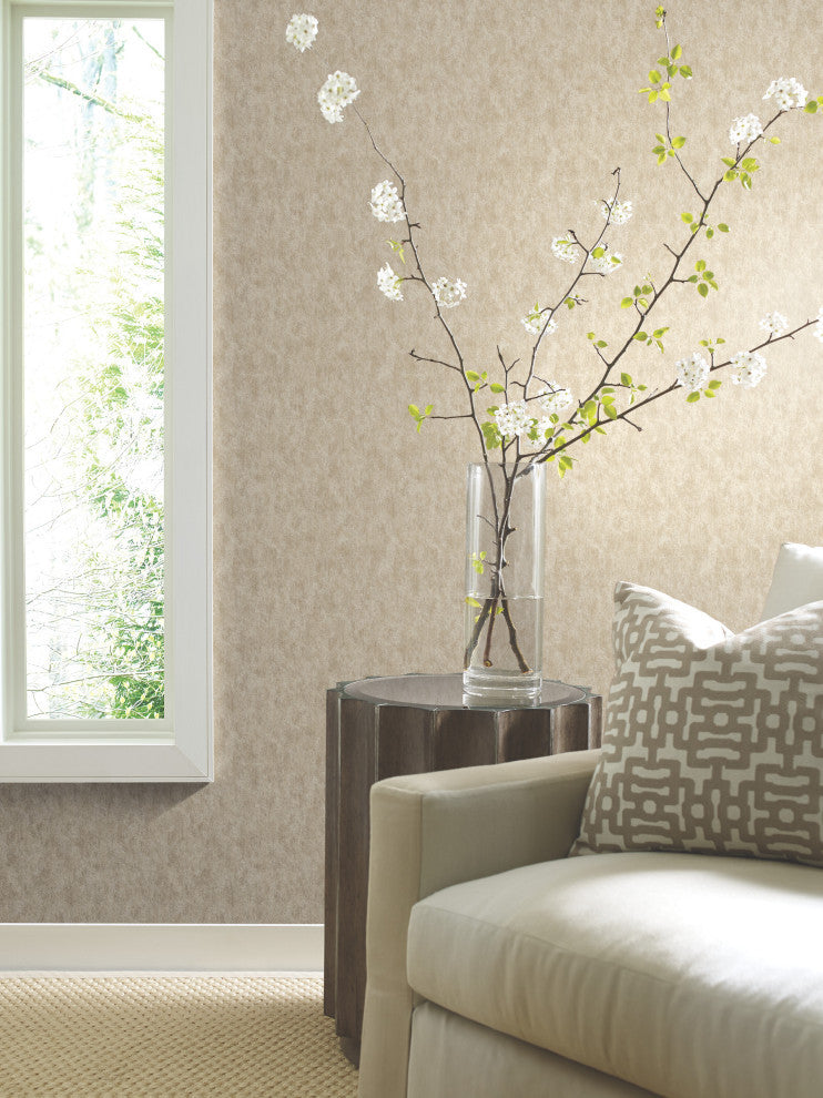 Gold on Silver Shimmering Patina Wallpaper