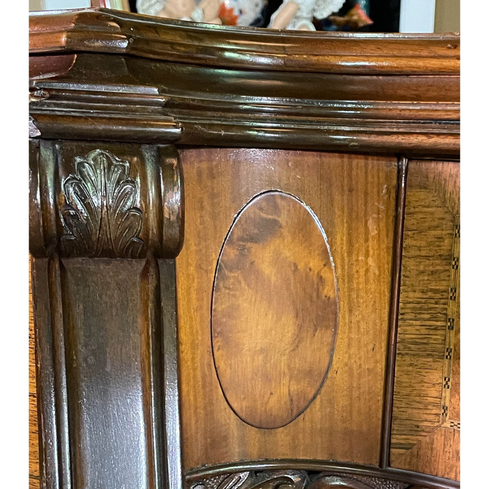 Antique Walnut Inlaid Sideboard