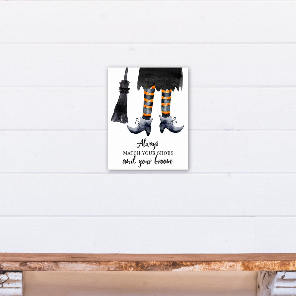 Match your Shoes and your Broom 11x14 Canvas Wall Art