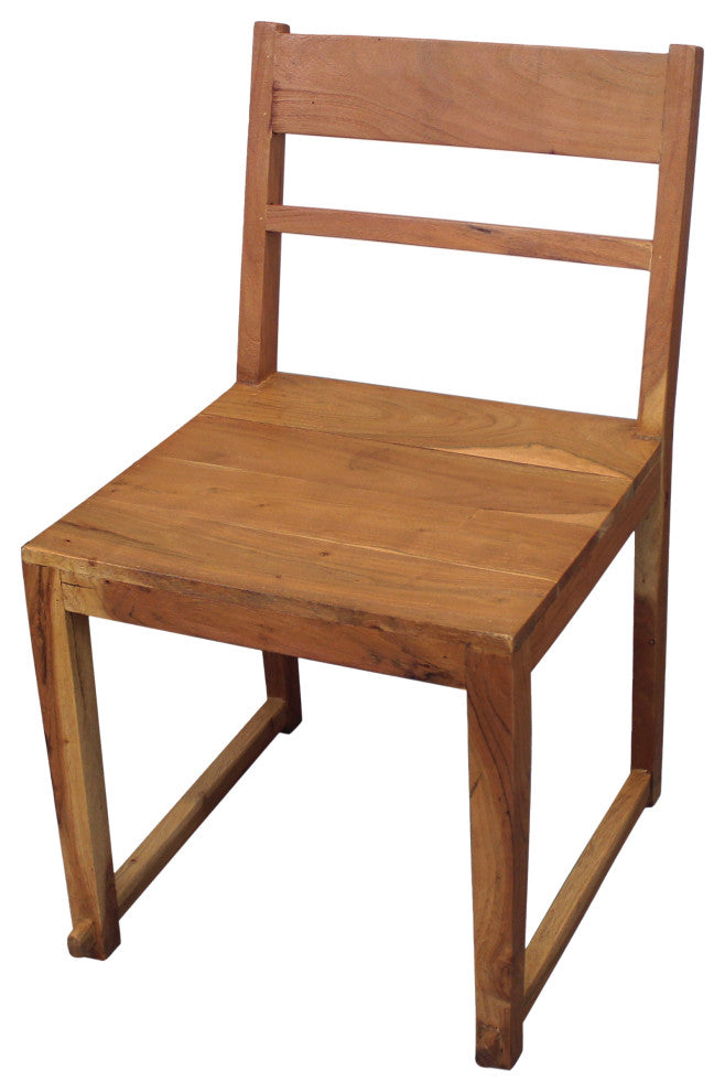 Fernious Dining Chair on Mango Solid Wood, Natural Finish, Set of 2