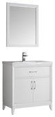 Fresca Cambridge 30" White Traditional Bathroom Vanity With Mirror