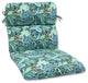 Pretty Paisley Navy Rounded Corners Chair Cushion
