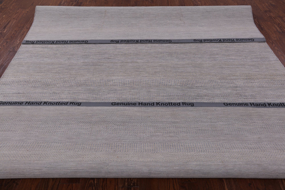 Savannah Grass Hand-Knotted Wool and Silk Rug 9' 0" X 12' 1" Q12002