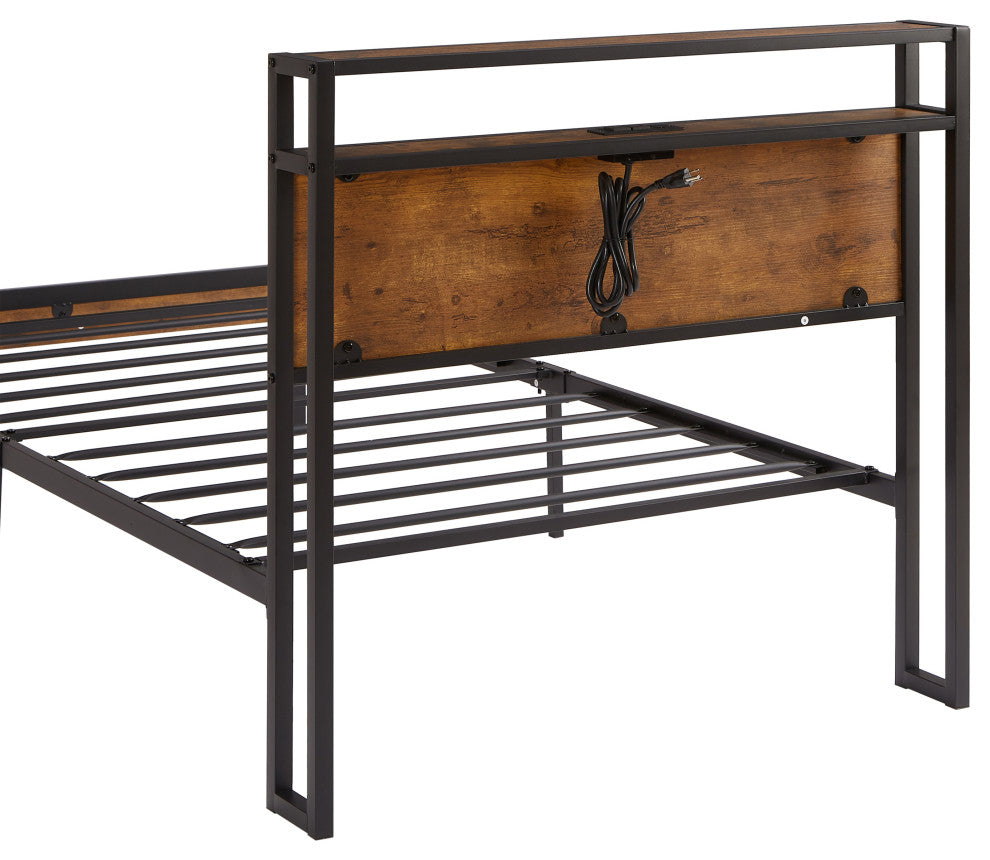 Gewnee Twin Size Metal Platform Bed Frame