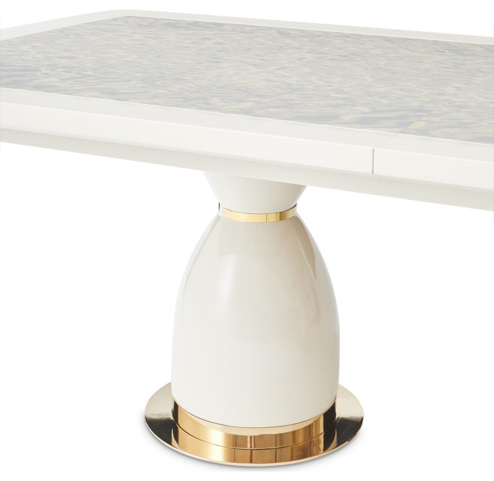 Lisbon 9-Piece Dining Room Set, Silken Matte Cream