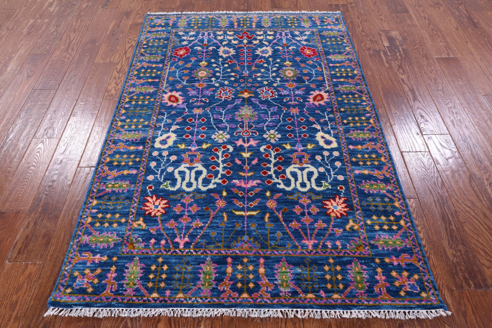 Handmade Turkish Oushak Rug 4' 2" X 6' 2" - Q15328