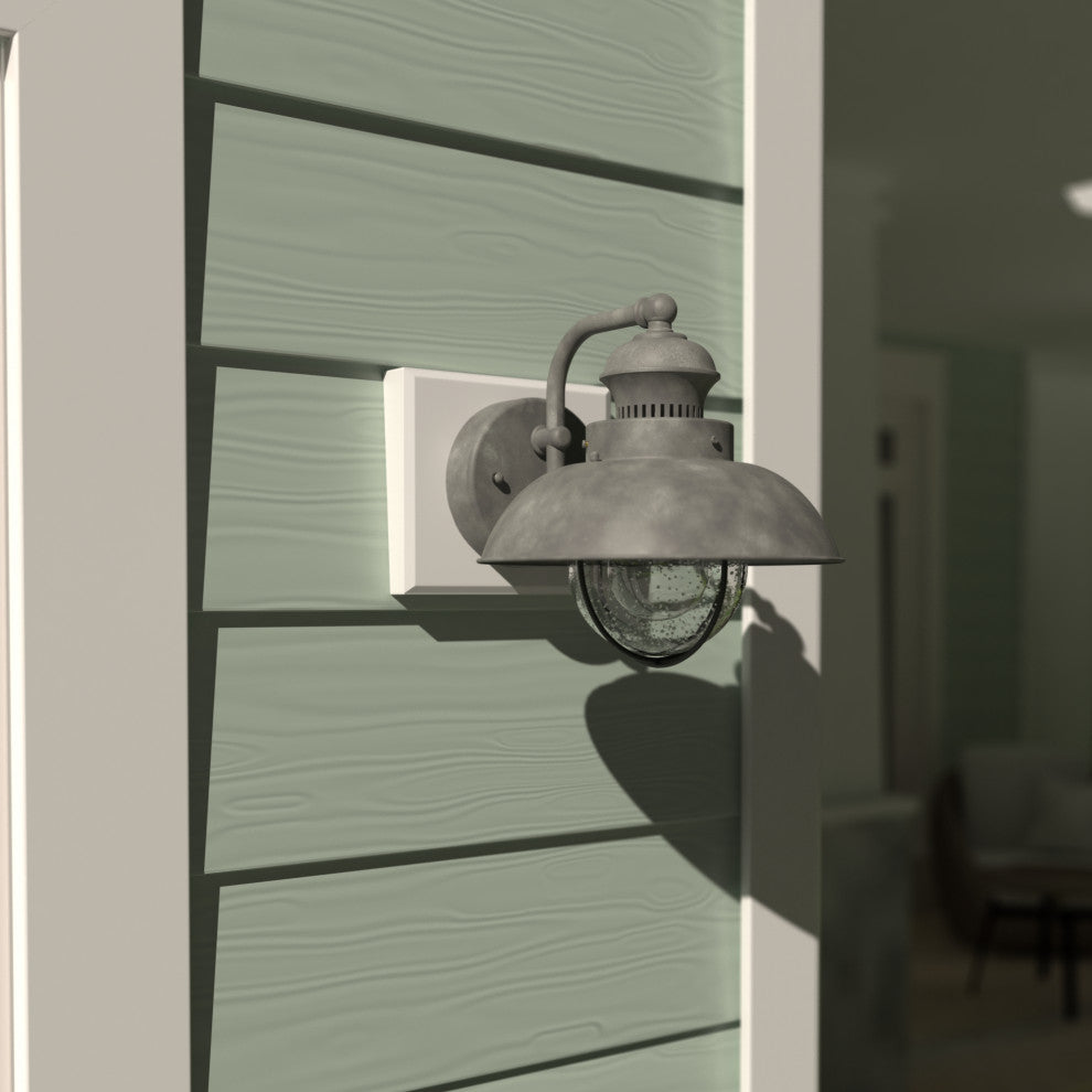 Harwich 8" Outdoor Wall Light Textured Gray