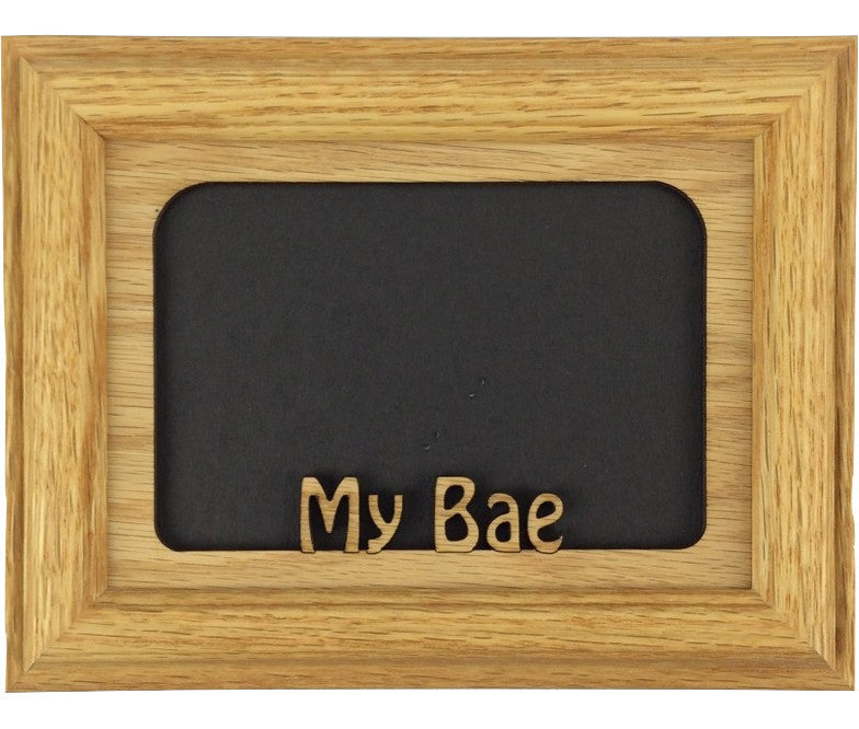 My Bae Oak Picture Frame and Oak Matte, Horizontal, 5"x7"