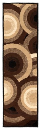 Surya Paramount PAR-1051 5'3"x7'9" Rug, Dark Brown/Khaki/Beige/Black