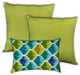 3-Piece Set Green Trellis Indoor Outdoor Zippered Pillow Covers