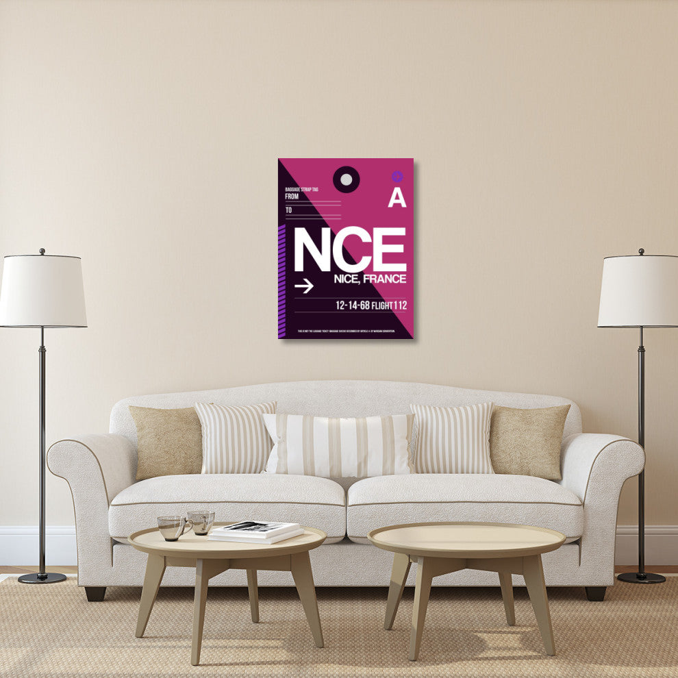 "NCE Nice Luggage Tag 1" Fine Art Print