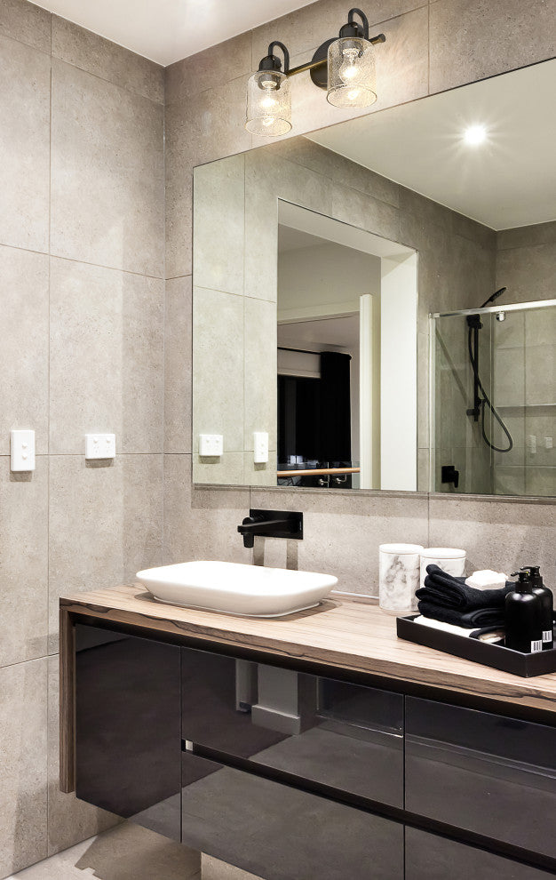 Zlite 340-2V-MB 2-Light Vanity, Clear Seeded