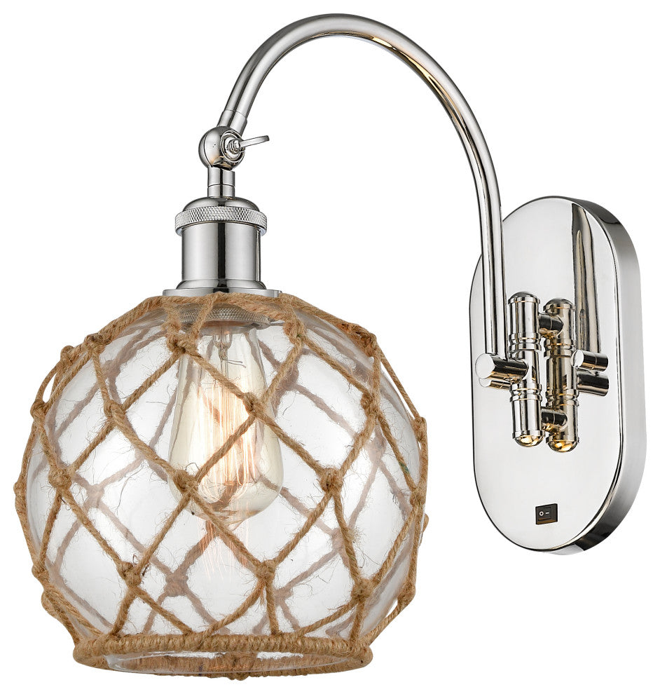 Innovations 518-1W-PN-G122-8RB-LED 1 Light Sconce, Polished Nickel