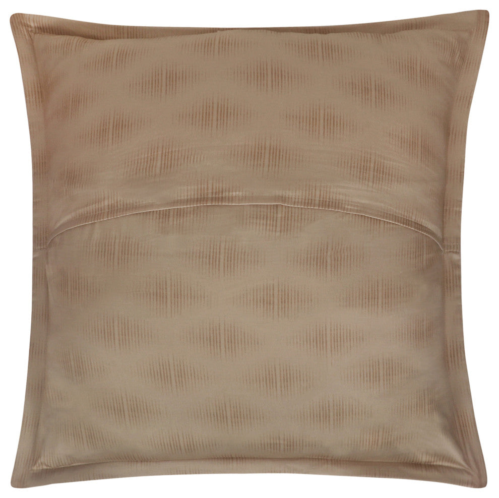 Delara 100% Organic Cotton 2 Inch Flange Euro Sham Set of 2, 26"X26", Brown