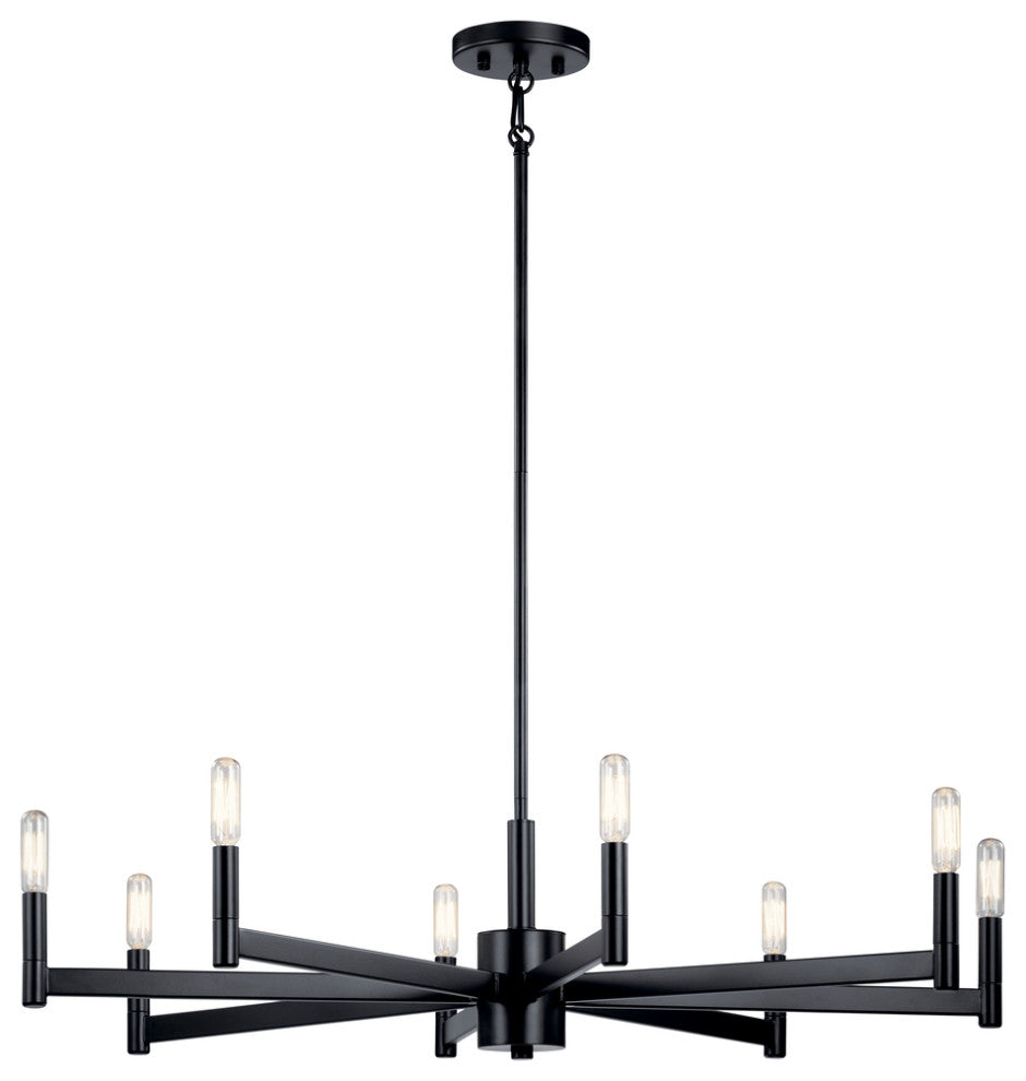Erzo Black Chandelier 8-Light