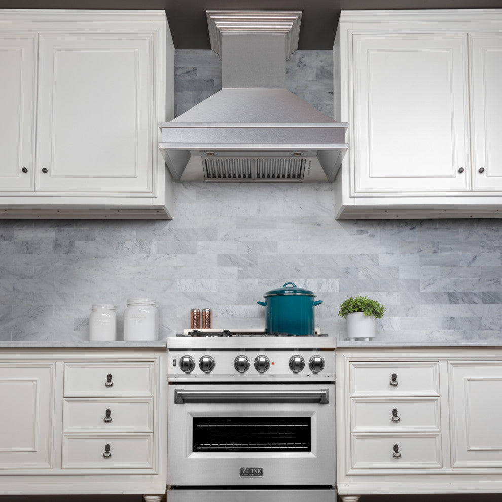 ZLINE 36" Wall Mount Range Hood, DuraSnow Stainless Steel, 8656S-36