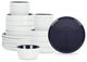 Stone Lain Elica Stoneware 24 Piece Dinnerware Set, Navy and White