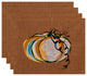Pumpkin Fest Geometric Print Placemat, Set of 4, Rust
