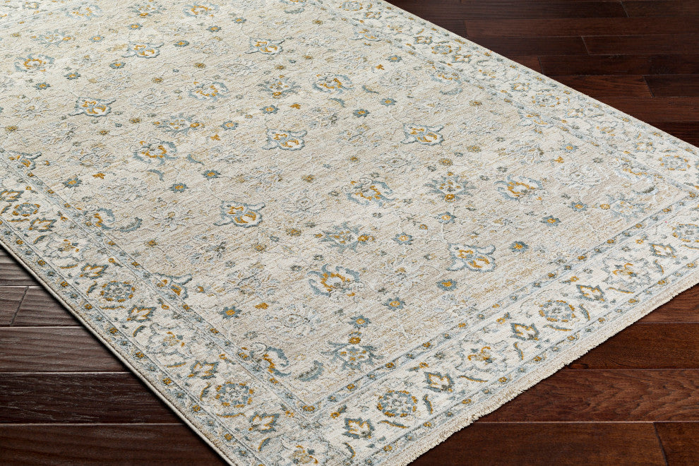 Surya Dresden DRE-2311 Machine Woven Area Rug, Taupe, 2' x 2'11"