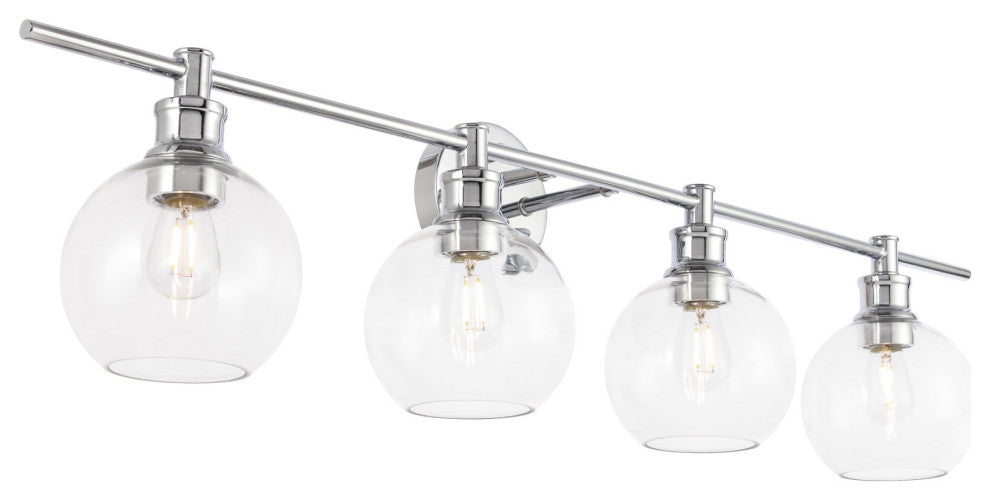Elegant Lighting LD2322 Collier 4 Light 38"W Vanity Light - Chrome