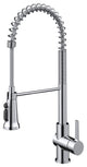 Britt Commercial Style 3-Function Pull-Down 1-Handle 1-Hole Kitchen Faucet, Chrome (Filter Kff-1691ch)