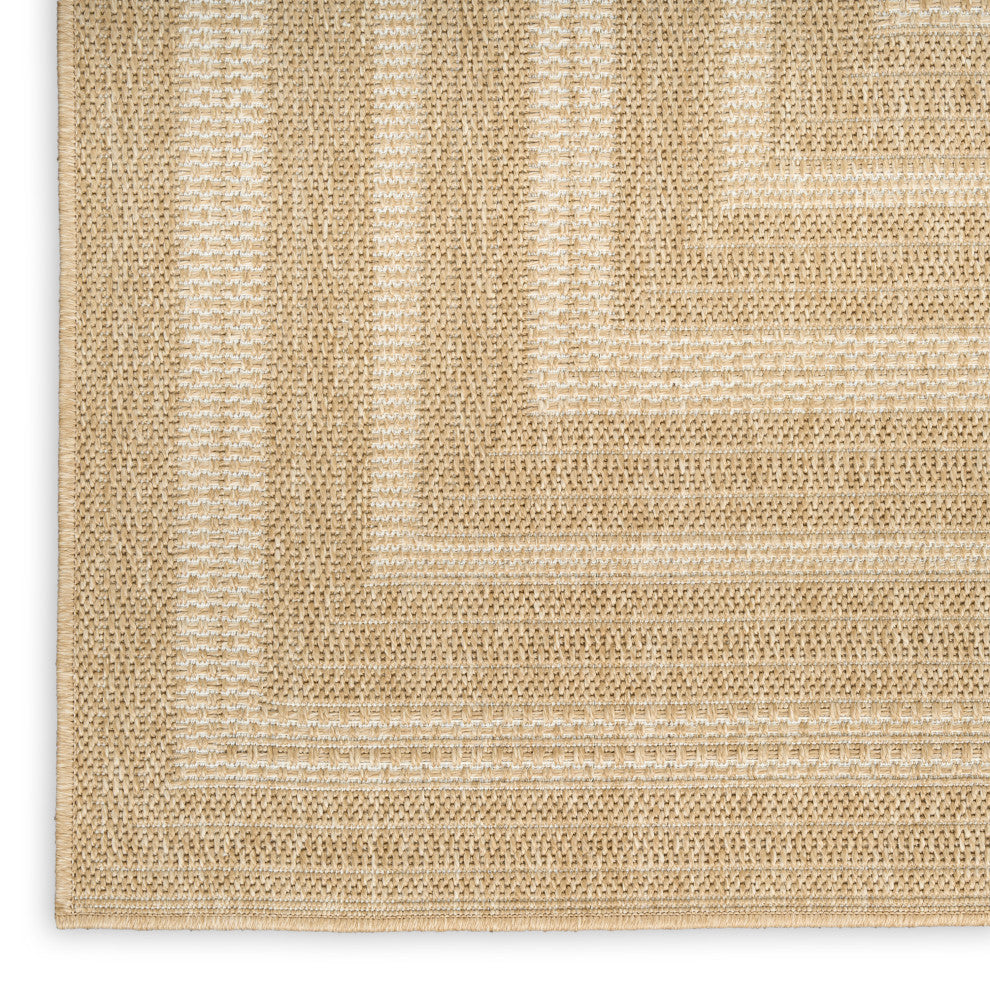 Nourison Tulum 10' x 14' Taupe Ivory Outdoor Rug