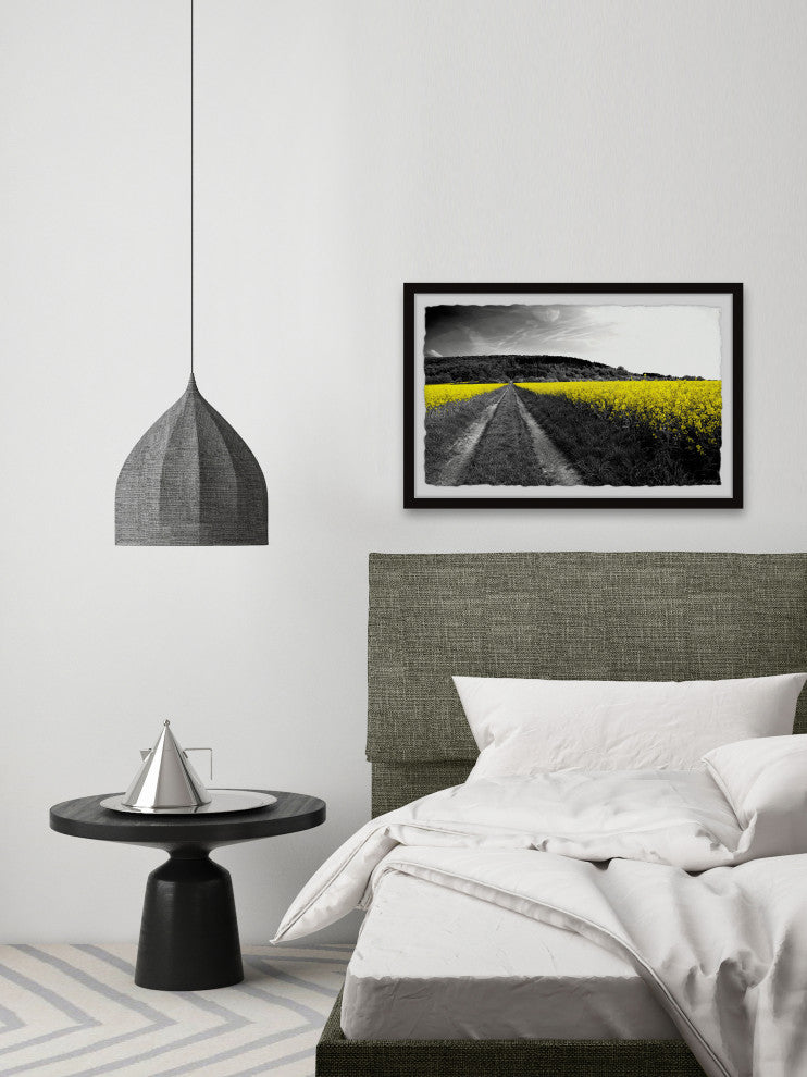 "Wild Yellow Fields" Framed Painting Print, 12x8