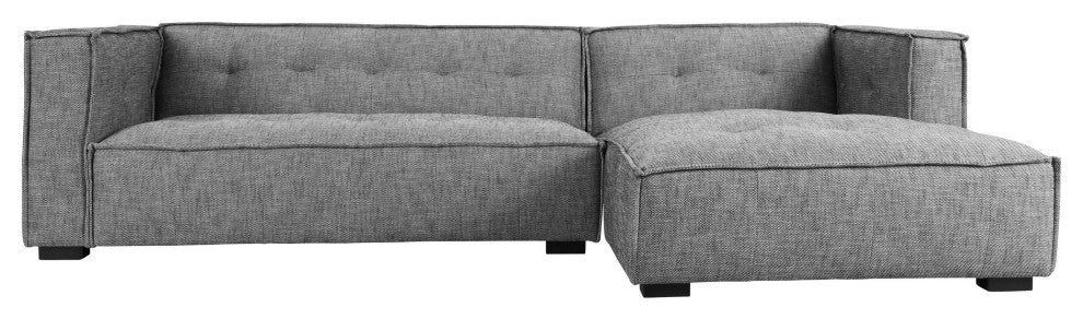 Kosas Home Element Two-Piece Gray Sectional Sofa