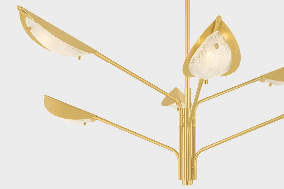 Hudson Valley Lighting Levin Chandelier, Aged Brass