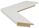 Meade Framed Wall Mirror, White, 36"x24"