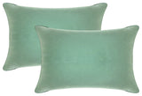 A1HC Throw Pillow Insert, Down Alternative Fill, Set of 2, Como Green, 12"x20"