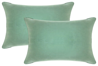 A1HC Throw Pillow Insert, Down Alternative Fill, Set of 2, Como Green, 12"x20"