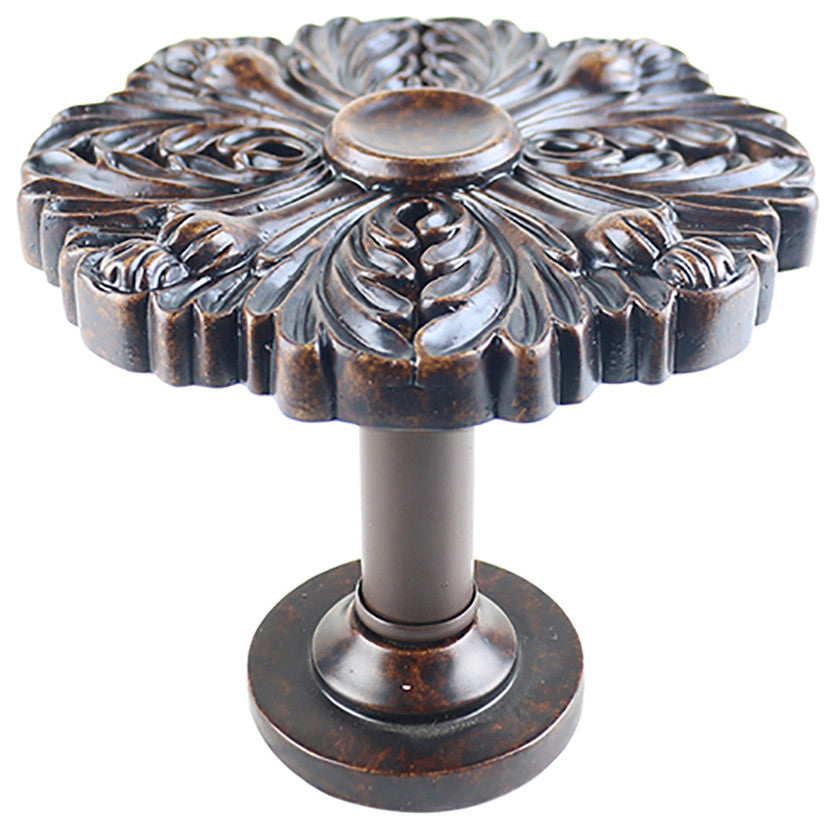 Large Eve Drapery Medallion Holdback, Mahogany