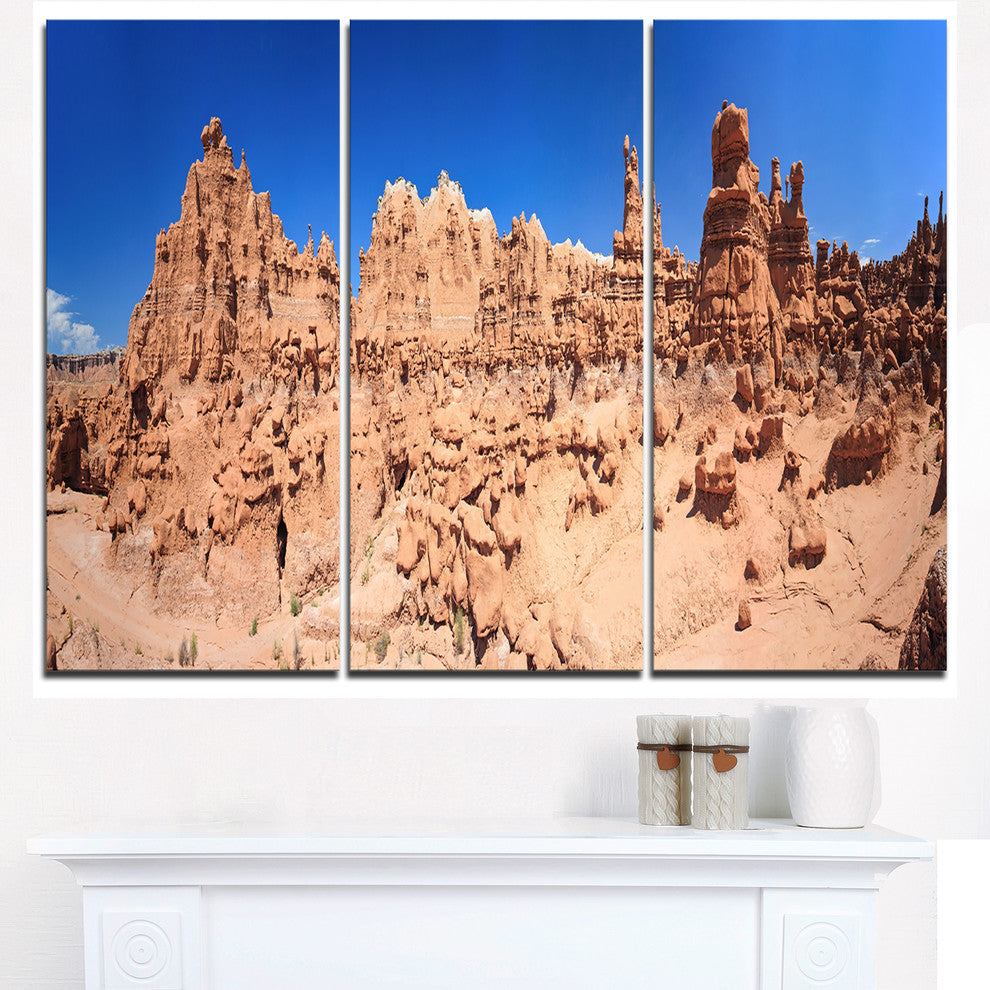 "Hoodoo Rock Pinnacles in Goblin Valley" Wall Art, 3 Panels, 36"x28"