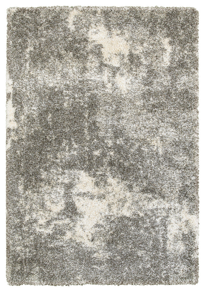 Hartley Granite Light Gray and Ivory Area Rug, 5'3"x7'6"