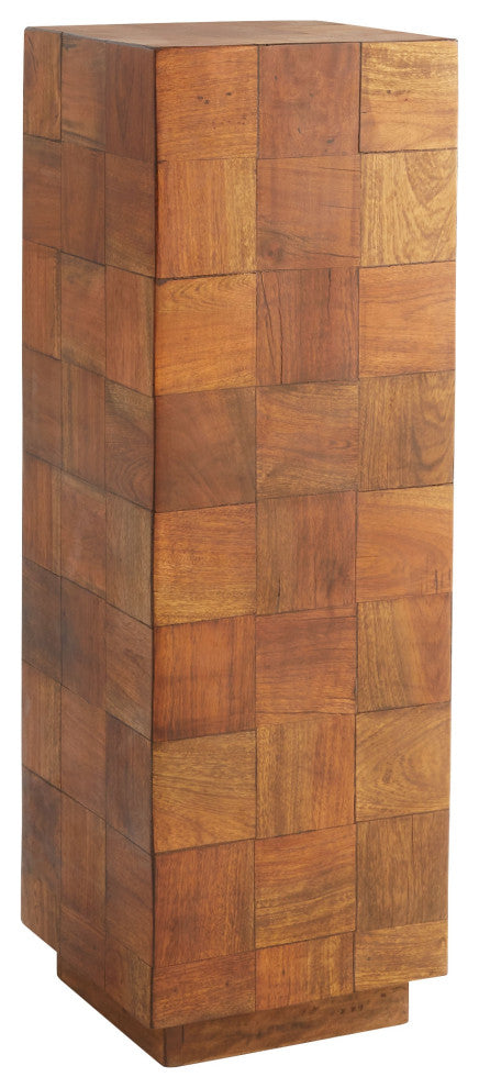 Halma Pedestal, Reclaimed Wood, Medium