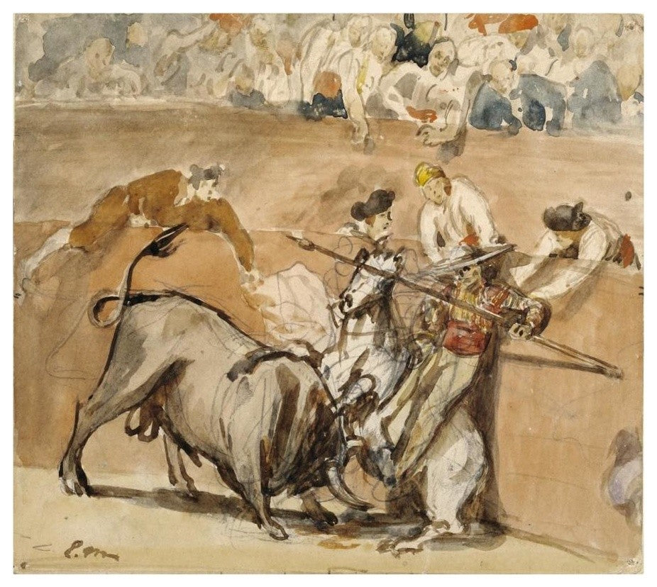 "Bullfight" Digital Paper Print by Edouard Manet, 18"x16"