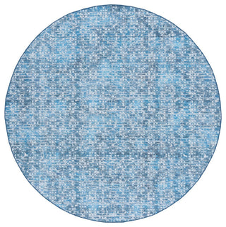 Safavieh Arizona Machine-Washable Collection ARZ901 Rug, Blue/Grey, 6' Round